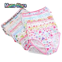 5pcsset baby girls panties cotton kids underwear for baby cute print briefs 2 12y childrens clothing accessories random color