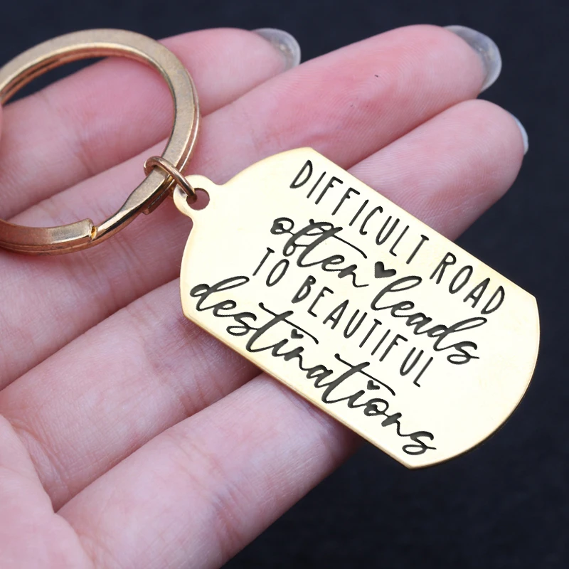Брелок из нержавеющей стали вдохновляющий изысканный креативный подарок для