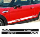 Новые наклейки на боковые двери кузова автомобиля, наклейки на талию и юбку, наклейки на автомобиль, отделка для Mini Cooper S JCW R53 R55 R56 R60 F55 F56 F60