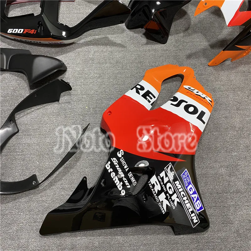 

Advanced Suitable for Honda CBR600F F4I 01-03Motorcycle Red Orange Splicing Color Body 2001 2003ABS Injection Fairing Kit Shell