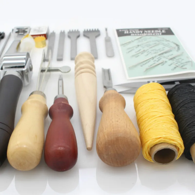 25 шт./лот инструменты для работы с кожей набор ручных инструментов обработки кожи