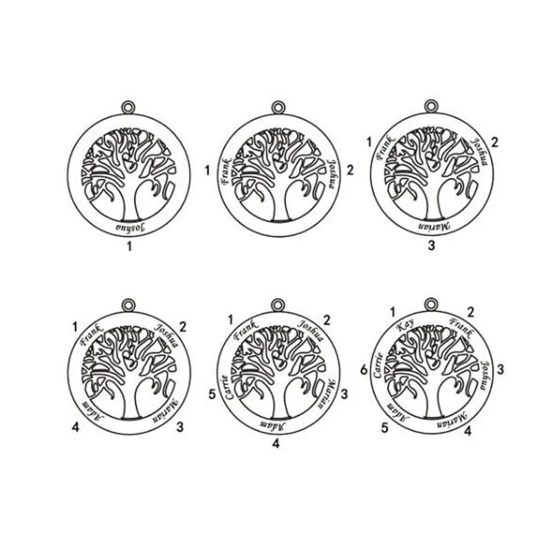 Ожерелье с деревом жизни AILIN серебро 925 пробы персонализированное ожерелье
