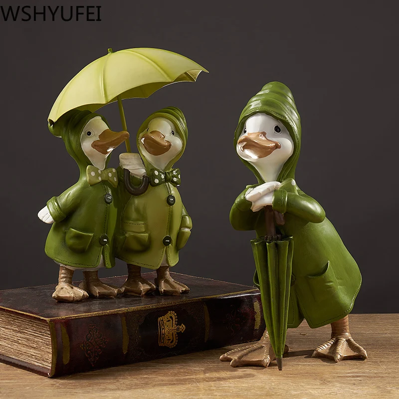 Модные полимерные украшения из зеленой утки креативные простые для дома