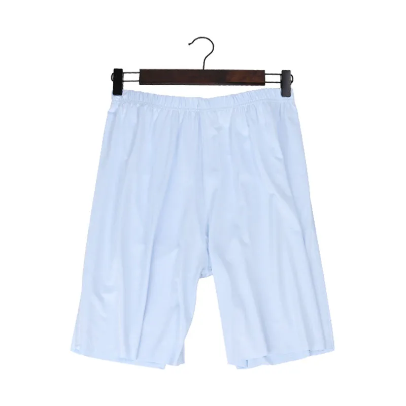 

Summer Men's Home Shorts Ice Silk Smooth Sleepwear Thin Seamless Man Pajamas Large Size Loose Sleep Bottoms Casual Pajama Pants