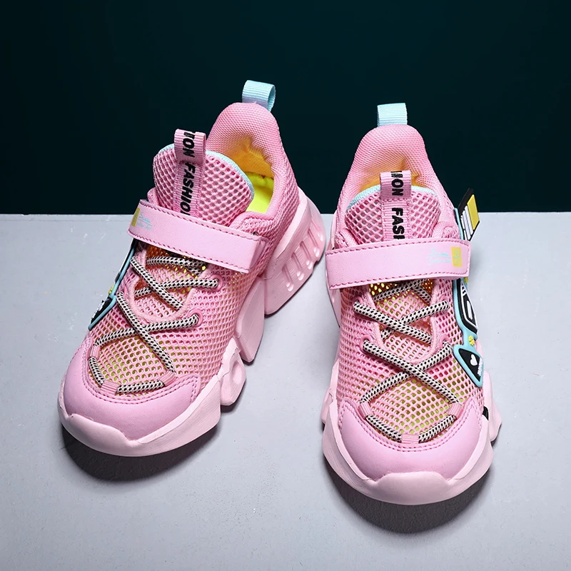 

Xiaomi 2021 Spring Children Sport Shoes For Girls Sneakers Kids Shoes Girl Fashion Casual Running Mesh Child Pink Shoes for girl