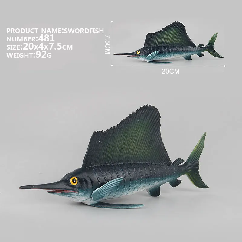 Искусственное животное Игрушечная модель морская рыба меч дунклеостес экшн