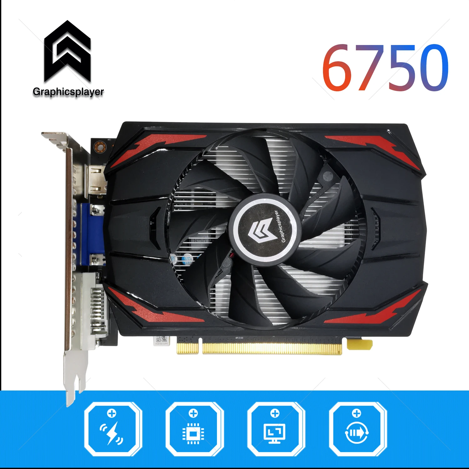 Графика HD6750 1 ГБ/1024 МБ 128BIT GDDR5 видеокарта AMD ATI HD6700 серии|Видеокарты| |