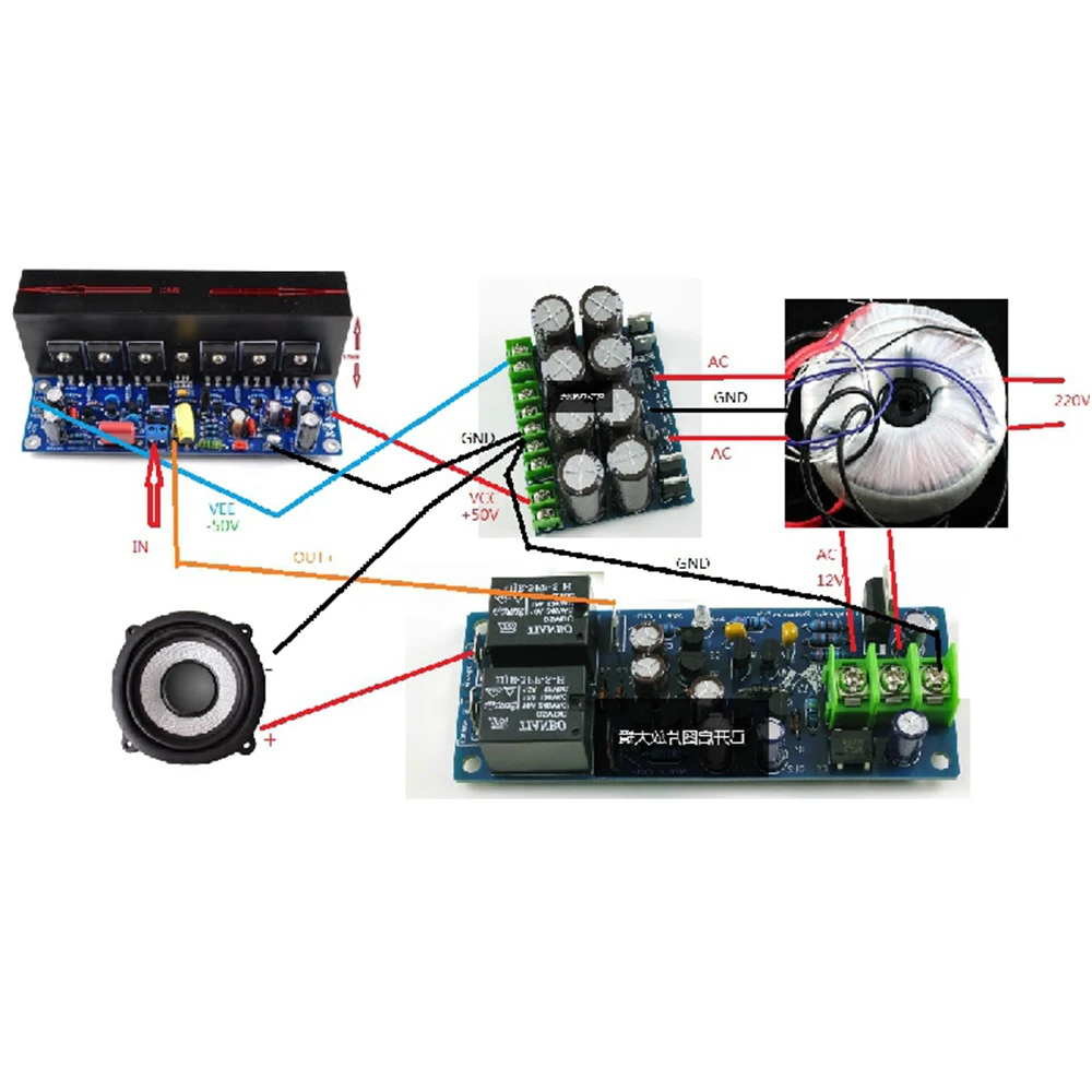 L150W класс AB DC +/- 45V 200W8R (+-60V) 400W 4R моно усилитель готовой платы w/6 шт 200W MOSFET IRFP250 FET |