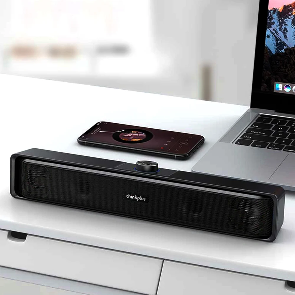 Колонка Lenovo TS32 Bluetooth 5 0 аудио кабель два режима подключения 360 ° стереозвук