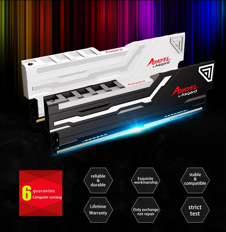 Asgard AZAZEL серия RGB ram 8 ГБ 2X8 Гб 16 Гб DDR4 3200 МГц 1,35 в ram для настольных игр с высокой скоростью и высокой производительностью