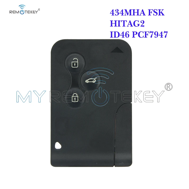 Смарт ключ Remtekey 7701209132 433 МГц PCF7947 3 кнопки для Renault Megane II 2 Scenic Grand 2003 2008|Ключ от авто| |