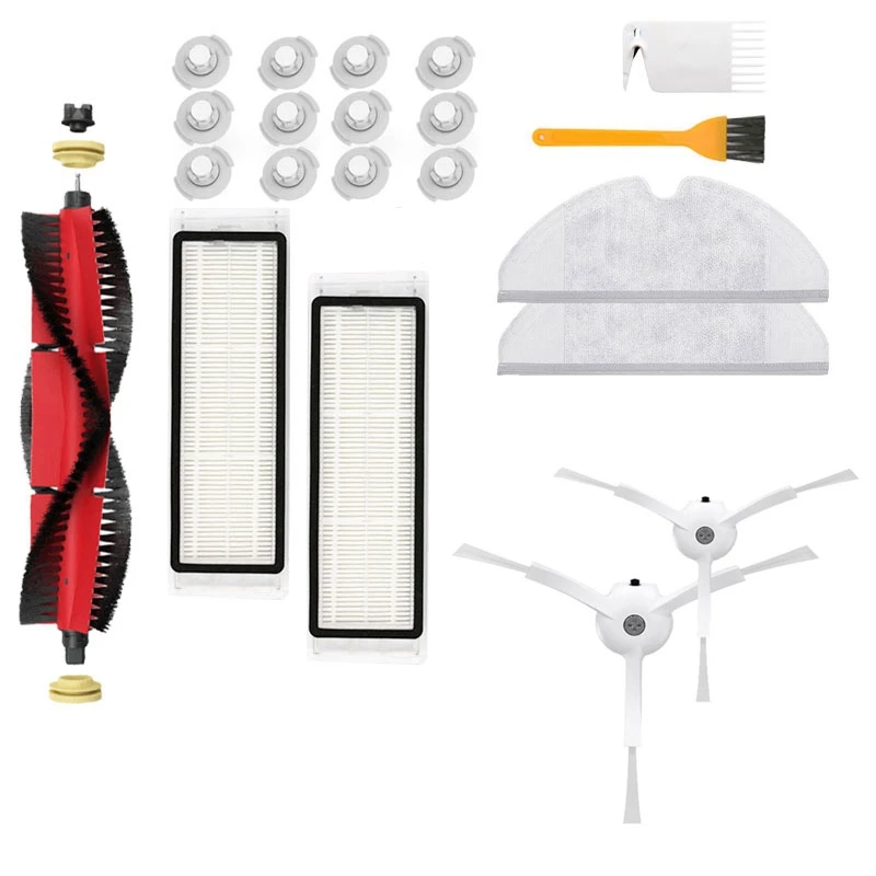 

Запчасти для пылесоса XiaoMi Roborock S6 S60 S65 S5 T6 S55 E35, моющиеся фильтры НЕРА, основная и боковая щетки