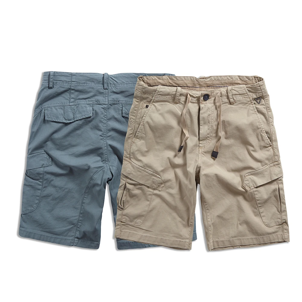 Men's Shorts Summer Male Casual Clothing Solid Color Multi-Pocket Street Beach Trousers Running Cargo Pants