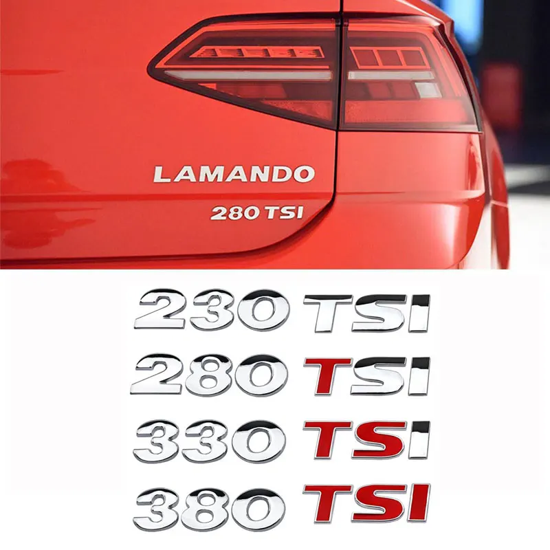 

For Volkswagen Sagitar Bora Lavida Lingdu Passat 230/280/330TSI car Styling metal modified car stickers row number accessories