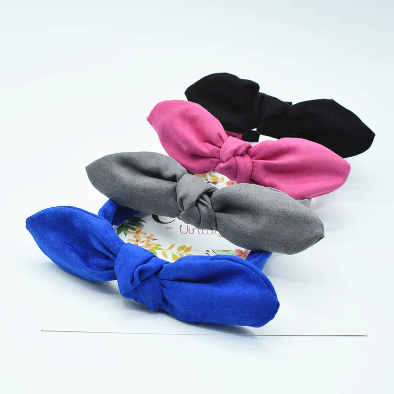 

bunny ears hair bows boho ties headband accessories band for women head bands rabbit bandeau cabello fashion serre tete hairband