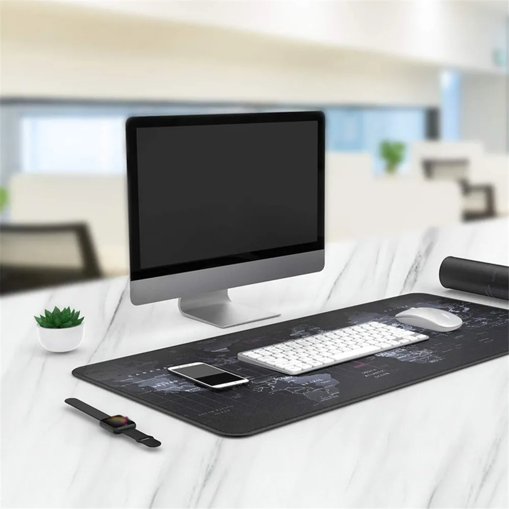 Игровой коврик для мыши с картой мира резиновый компьютерный офисный стол