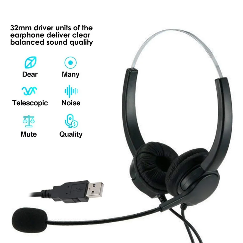 Новая USB гарнитура с микрофоном для колл центра проводная официальная