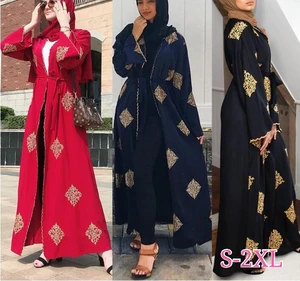Dubai Open Abaya Kimono Muslim Hijab Dress Kaftan Abayas Islamic Clothing For Women Caftan Marocain Qatar Kleding Robe Musulman