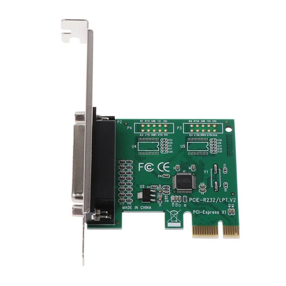 Подключи и играй части принтера прочный высокоскоростной 25pin PCI-E К LPT надежный конвертер Экспресс-карт компоненты адаптер аксессуар