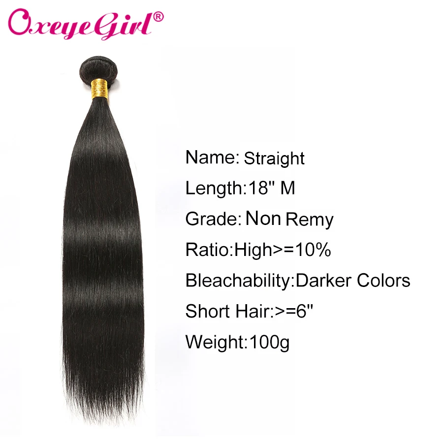 Прямые пучки волос с фронтальной бразильские волосы закрытием плетение кружева