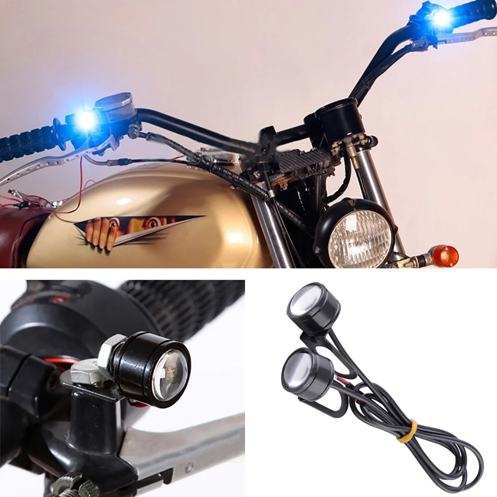 2 шт . мотоциклетные фары DC 12V 3W Eagle Eye дневные ходовые огни зеркало заднего вида