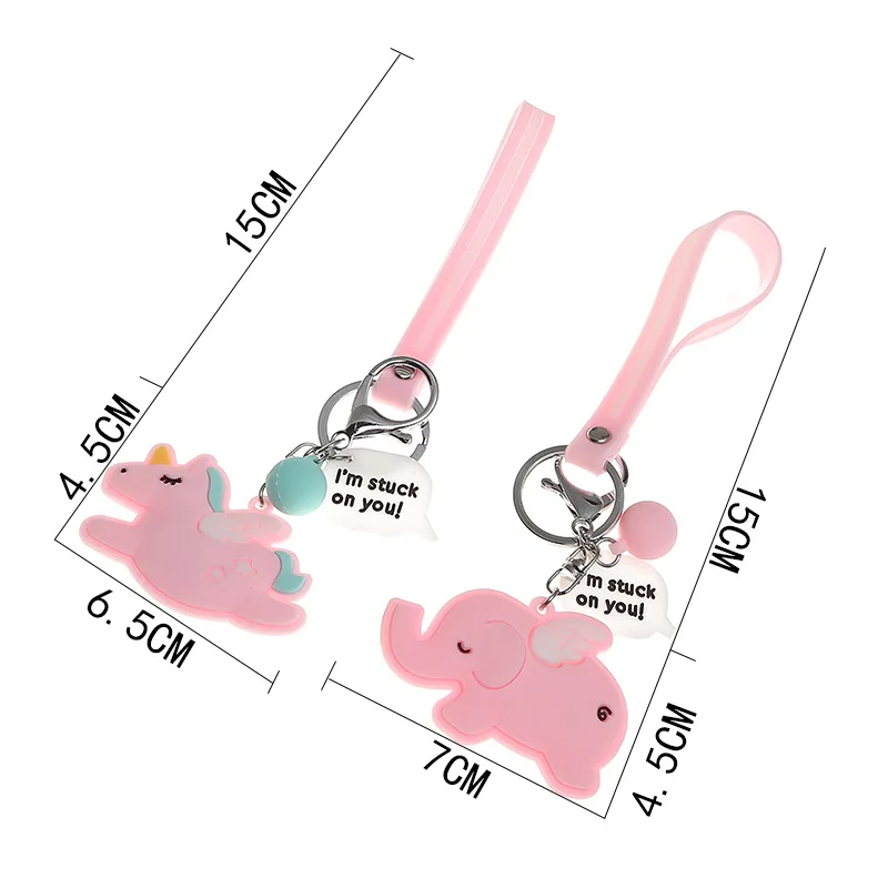 

Anime Cartoon KeyChains Fly Sky Like Unicorn Key Chain Suitcase Bag Pendant Key Ring Men And Women's Universal Fine Gift