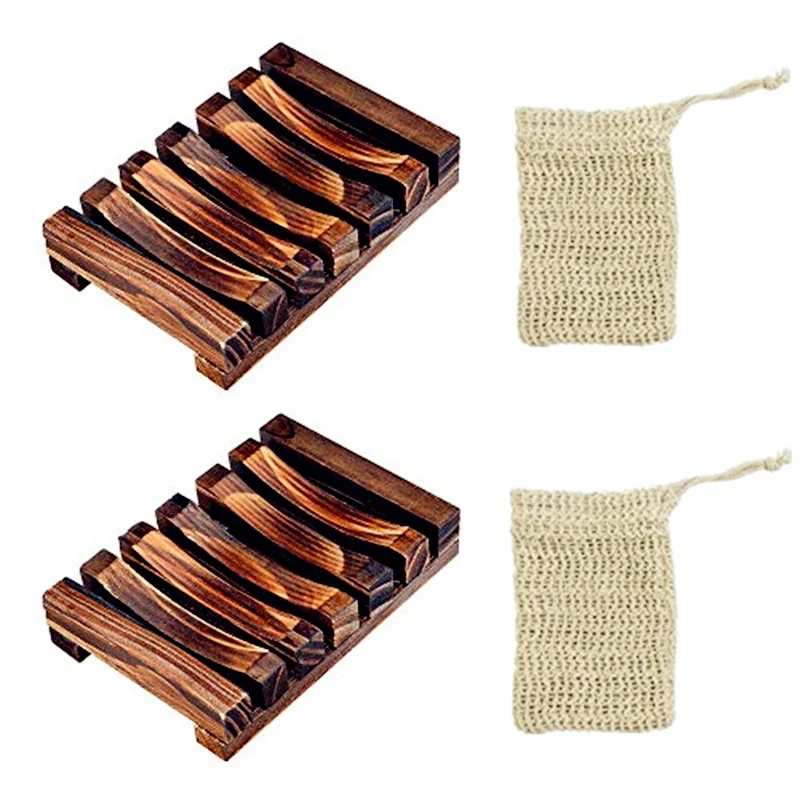 Деревянный чехол для мыла ручной работы ванной комнаты поднос натурального