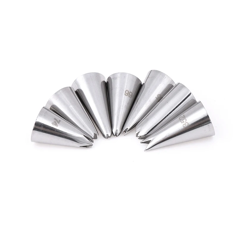 

7pcs/set Cake Decor Tool Leaves Nozzle Stainless Steel Icing Piping Nozzle Pastry Tips Pastry Tools Leaves Nozzle