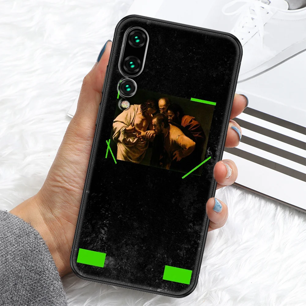 

Off Ow Luxury brand Phone case For Huawei P Mate P10 P20 P30 P40 10 20 Smart Z Pro Lite 2019 black pretty waterproof soft back