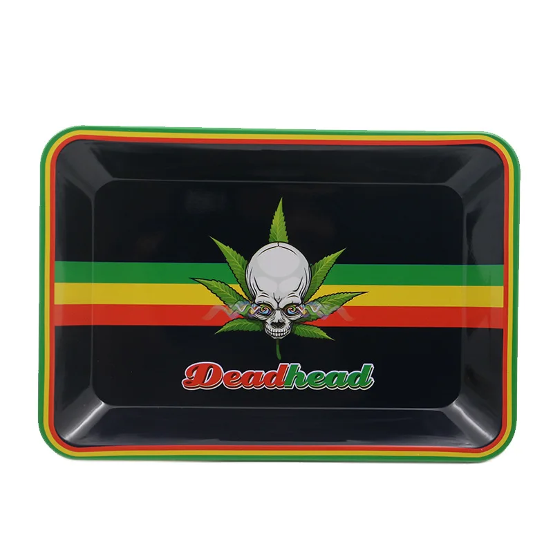 

180MM*125MM Metal Rolling Tray Tobacco Hand Roller Roll Tin Cigarette Tray Case Spice Cartoon Plate