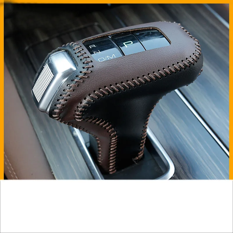 

Lsrtw2017 Cowl Leather Car Gear Lever Cover for Great Wall Haval H9 2015 2016 2017 2018 2019 Shift Knob Accessories Auto Styling