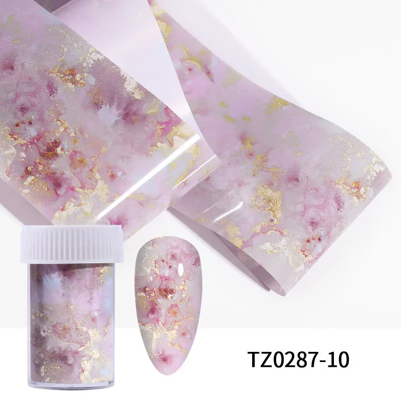 

1Box Purple Marble Series Nail Foils Black Lace Foils Paper Nail Art Transfer Sticker Slide Nail Art Decal Nails Accessories T10