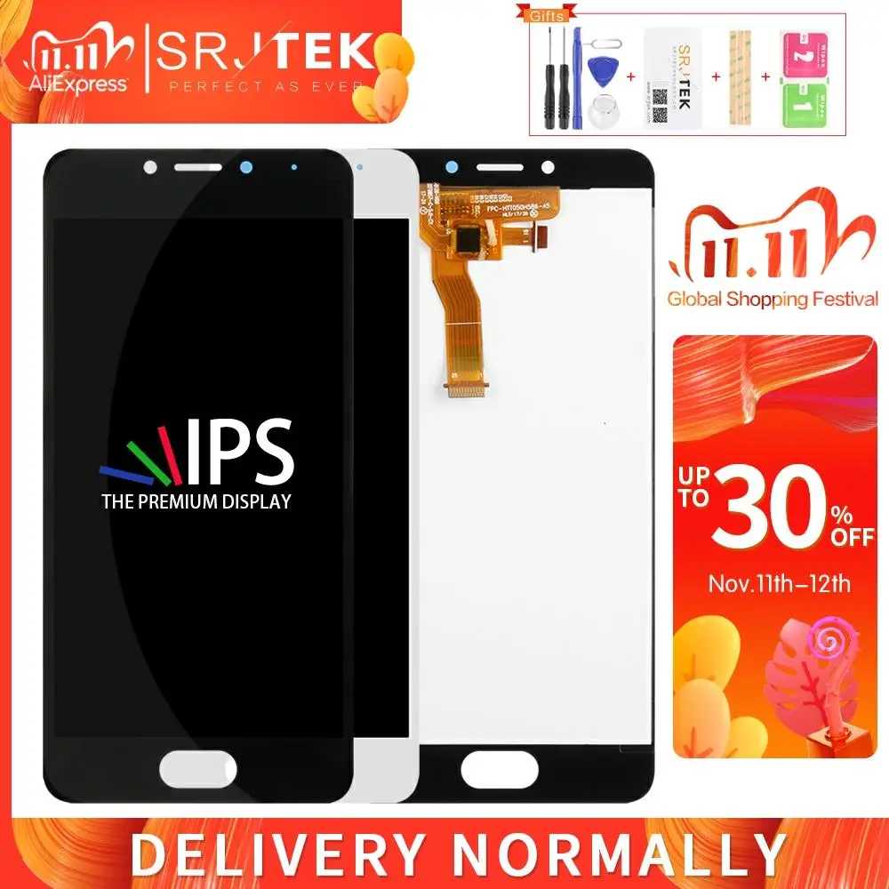 

Srjtek For MEIZU M5C/MEILAN 5C LCD Display Panel Touch Screen Digitizer Sensor Glass Full Assembly/Frame 5.0'' M5C M710M M793Q