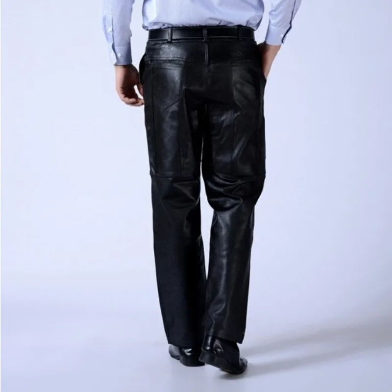 Горячая 2021 мужские новые оригинальные кожаные штаны ветрозащитный теплый