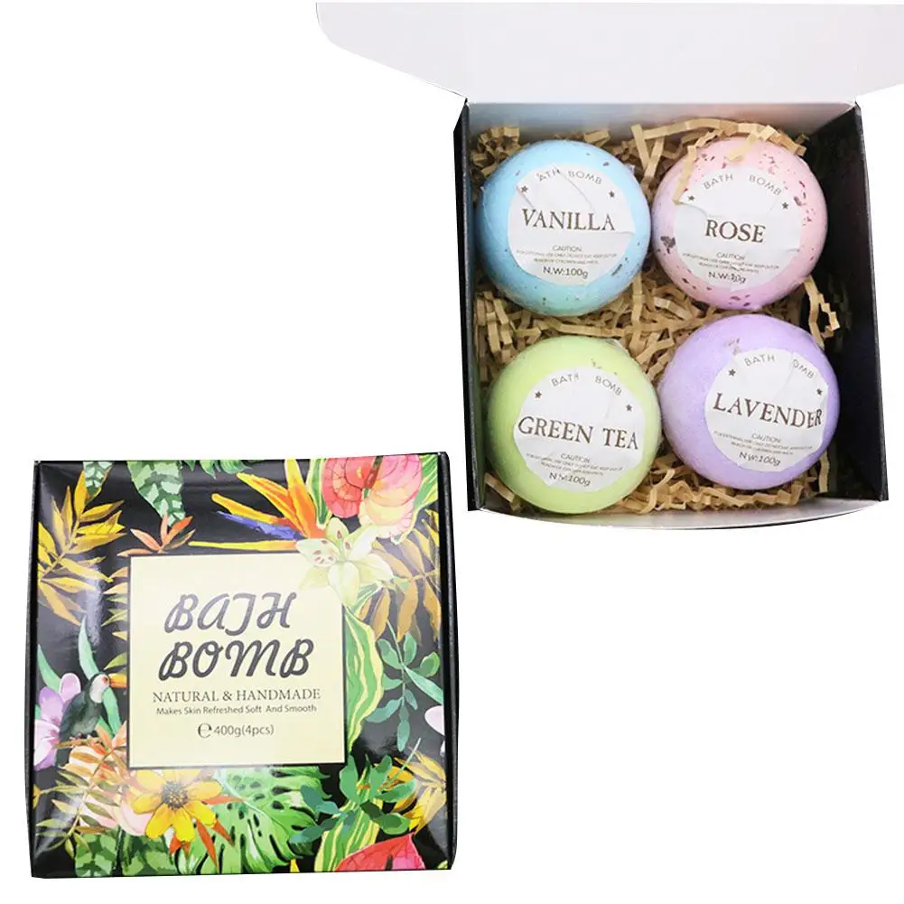 Яркие Гламурные 4 шт./компл. ванны соль тела эфирные масла мяч натуральные пузыри