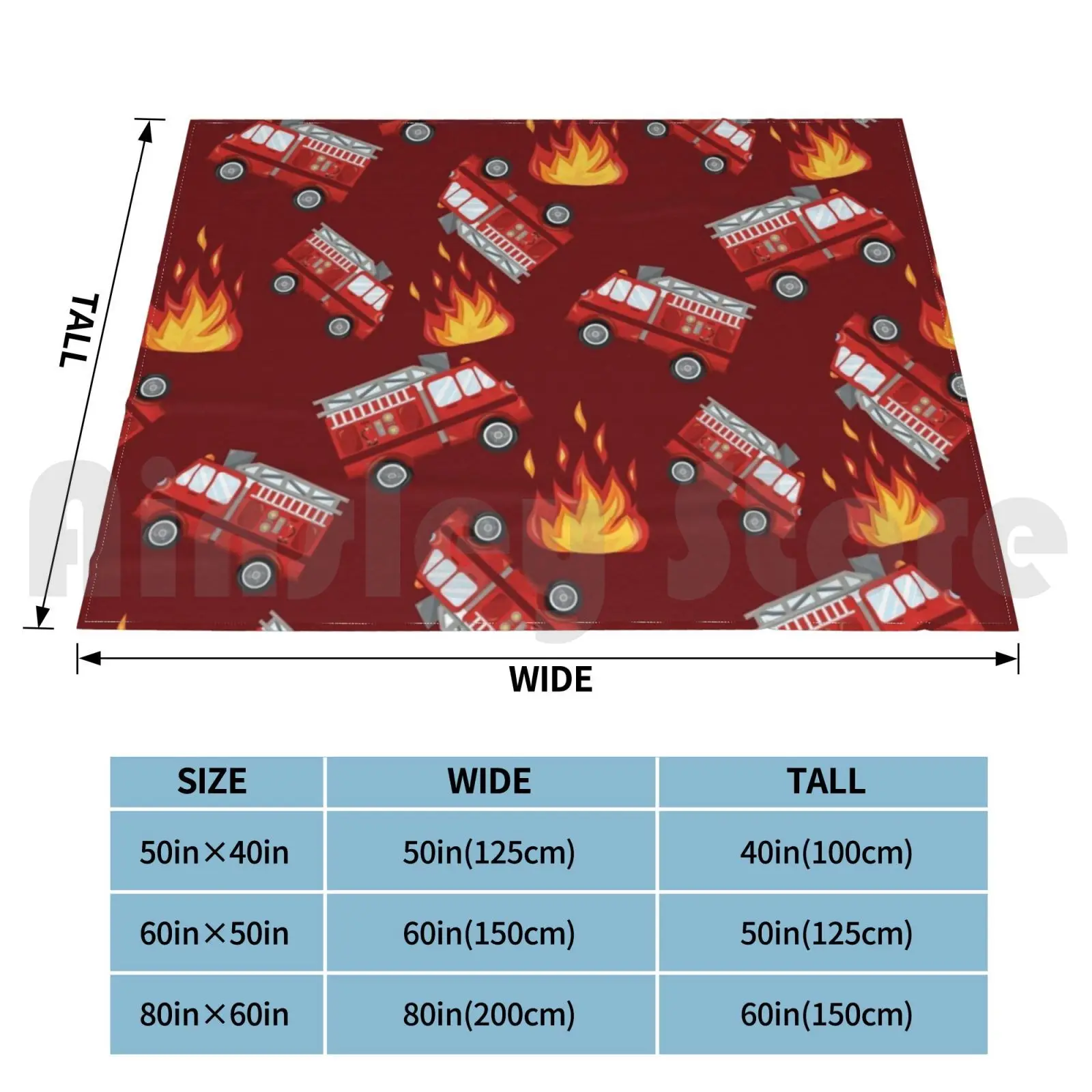 Красное одеяло для пожарной машины дивана кровати путешествий пламени пожарная