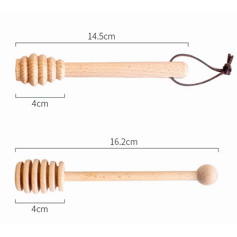 

14cm Wooden Honey Dipper Stick Honey Spoon Mixing Stick for Honey Jar Coffee Milk Tea Safe Stir Bar Supplies Kitchen Tools