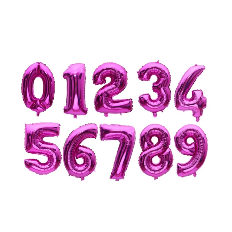 1 шт. 30 дюймов Цвет номер воздушный шарик из фольги в форме