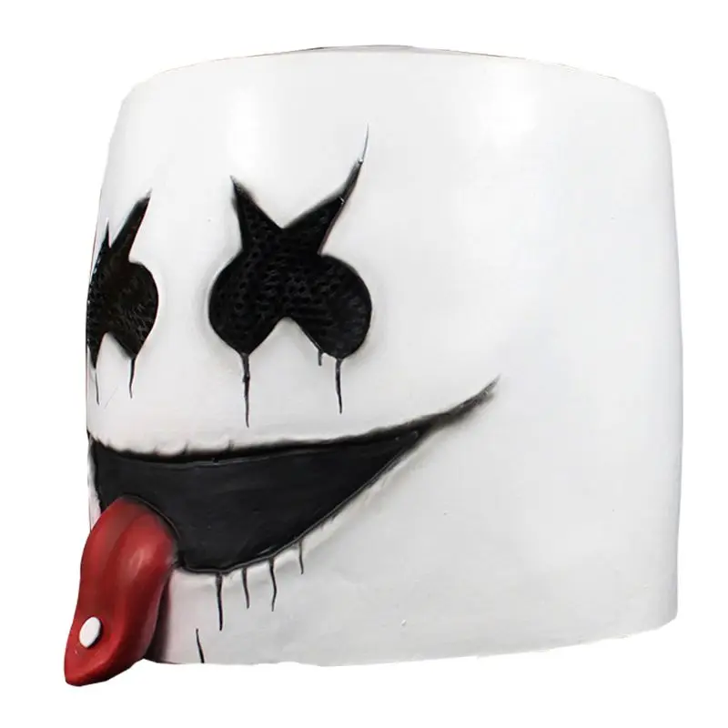 Хэллоуин страшная маска DJ Marshmello с языком искусственный костюм реквизит для