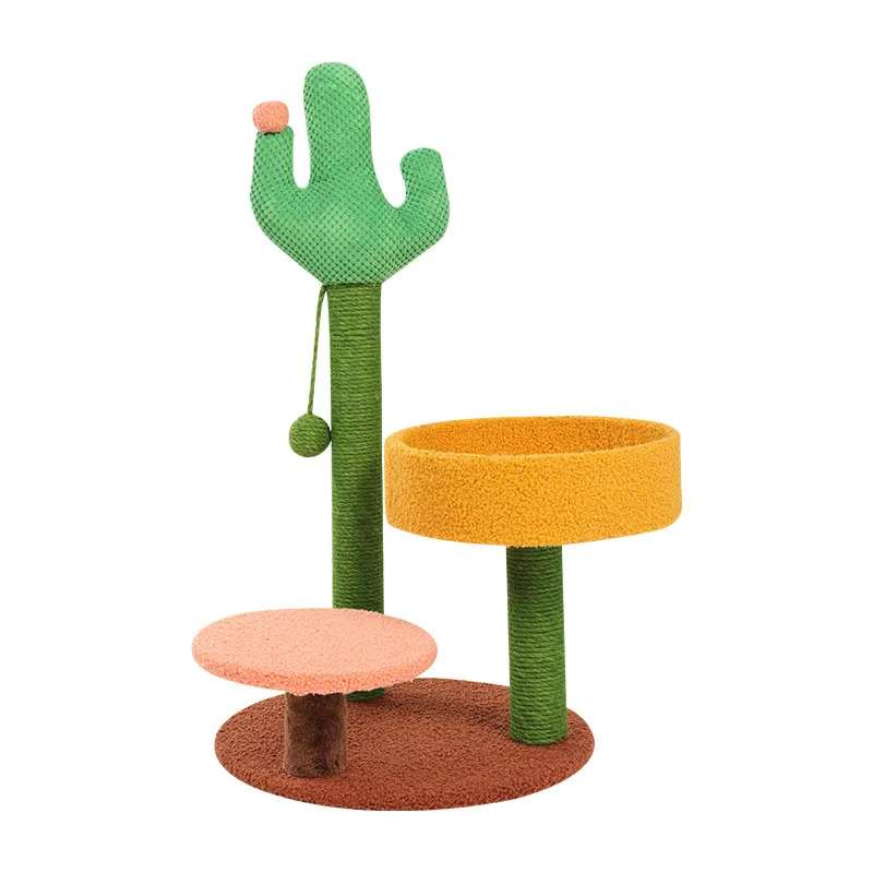 

Cactus Cat Climbing Frame Small Cat Scratch Board Funny Cat Sleeping Cat Scratching Cat Standing One Cat Pet Products