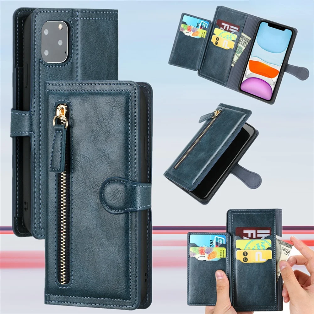 

Роскошный кожаный чехол-кошелек для iPhone 11, 12, 13 Pro MAX, X, XS, XR, 6S, 7, 8 Plus, SE, 2, 2020 дюйма, флип-чехол с держателем для карт и подставкой, чехол для телеф...