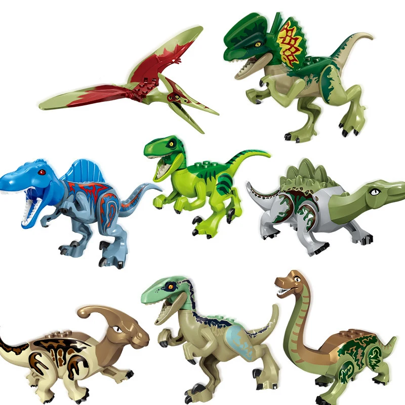 

dinosaurs T Rex Tracker Jurassic sets model building kits blocks white indominus dino 8pcs park world 1 2 3 breakout bricks toys