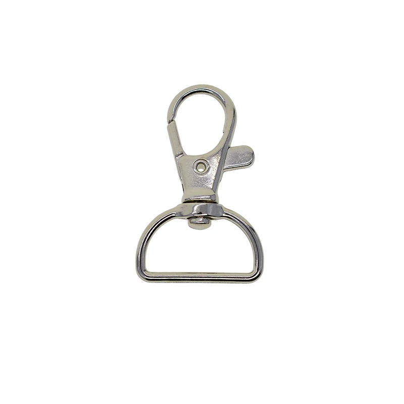 10pcs Alloy Swivel Lobster Clasps D-ring 20mm Hook Keychains Silver DIY Parts Car Keychain Accessories | Дом и сад