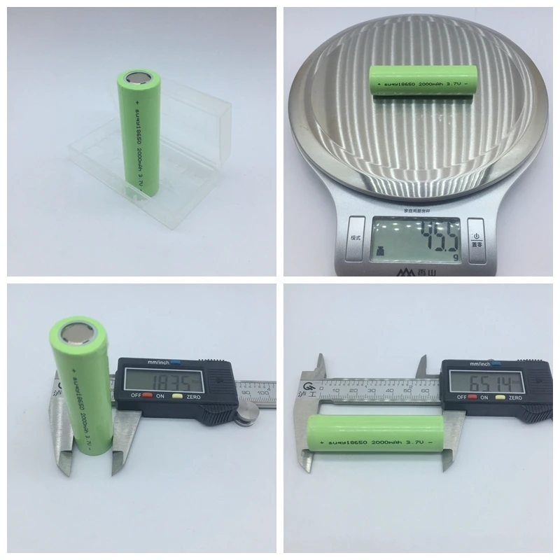 Suqy 40 шт./лот 18650 аккумулятор 3,7 v 2000mAh inr18650 литий-ионный Перезаряжаемый Аккумулятор Batterij