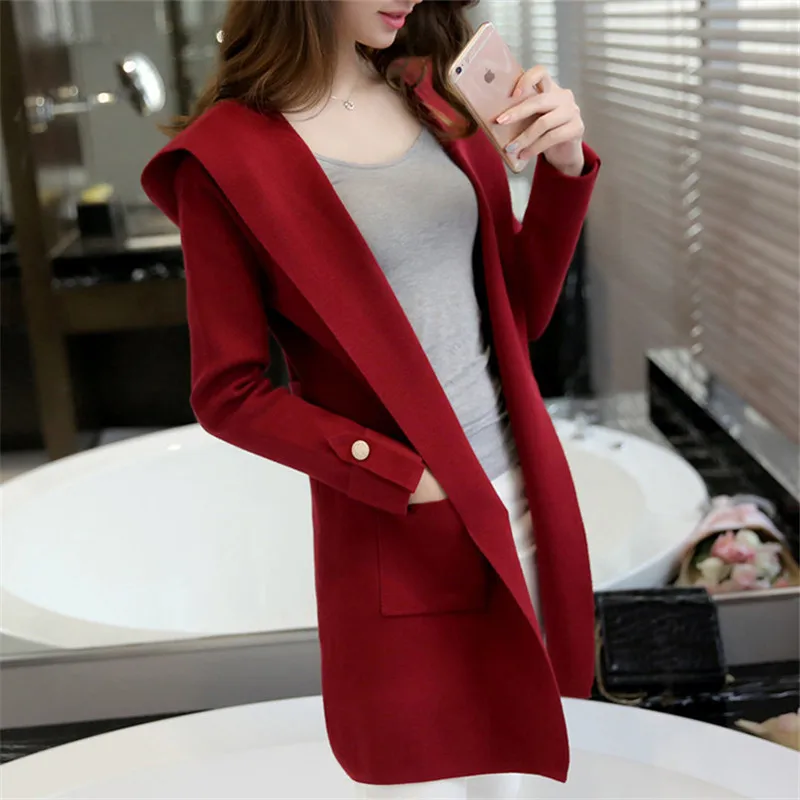 2021 женский кардиган осень и зима теплый свитер с длинным рукавом Повседневный