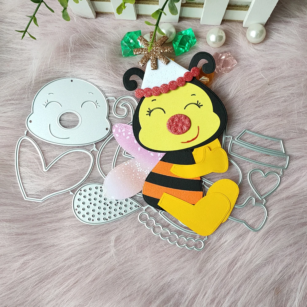 

New Large Bee metal cutting die mould scrapbook decoration embossed photo album decoration card making DIY handicrafts