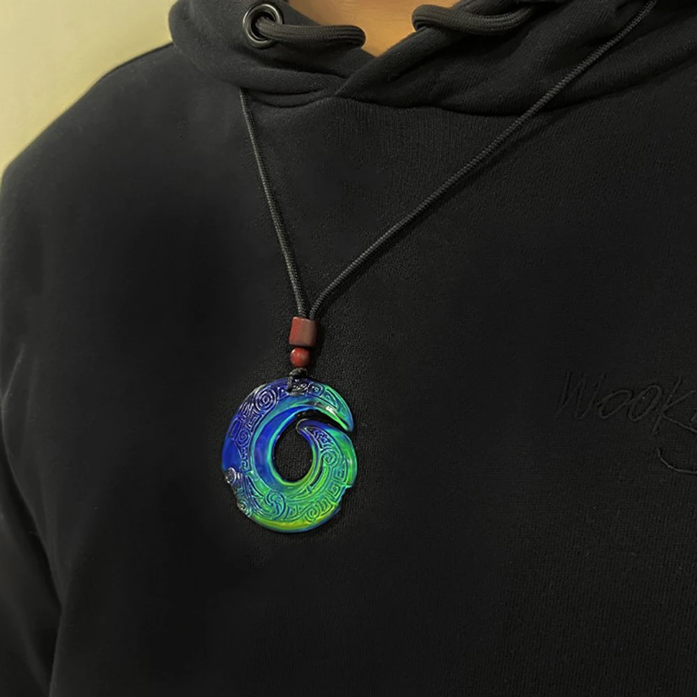 Меняющее цвет ожерелье с подвеской на удачу ювелирные изделия аксессуары меняет