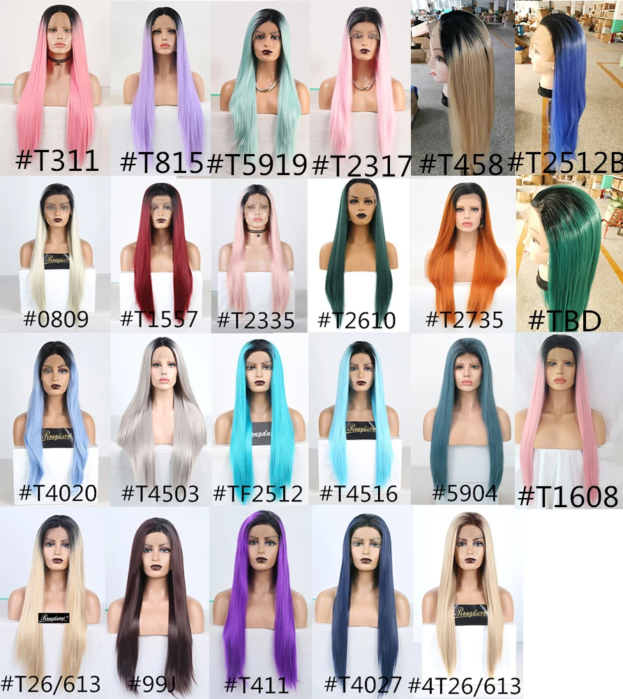 RONGDUOYI Long Ombre Gray Synthetic Lace Front Wigs for Black Women Kinky Curly Wig Two Tone High Temperature Cosplay | Шиньоны и