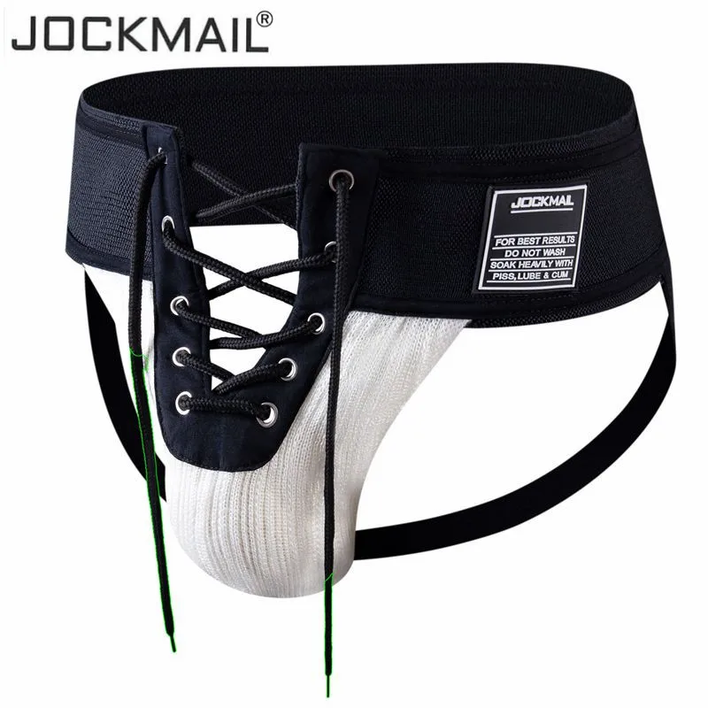 Стринги Jockmail мужские на завязках пикантное нижнее белье камуфляжный зеленый