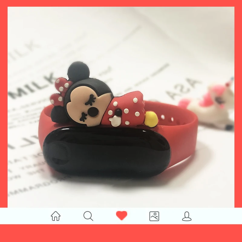 Minnie Милый mi band 4 ремешок сменный силиконовый mi 4 band ремни игрушка my band 3 ремешок для xiaomi mi band 3/4 аксессуары для браслетов - Цвет ремешка: Minnie